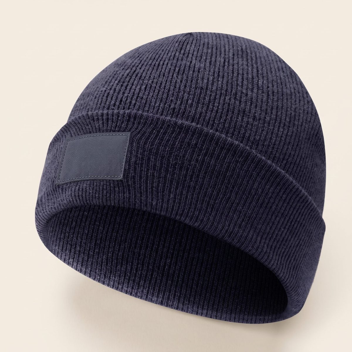 Bonnet en laine mérinos bleu marine